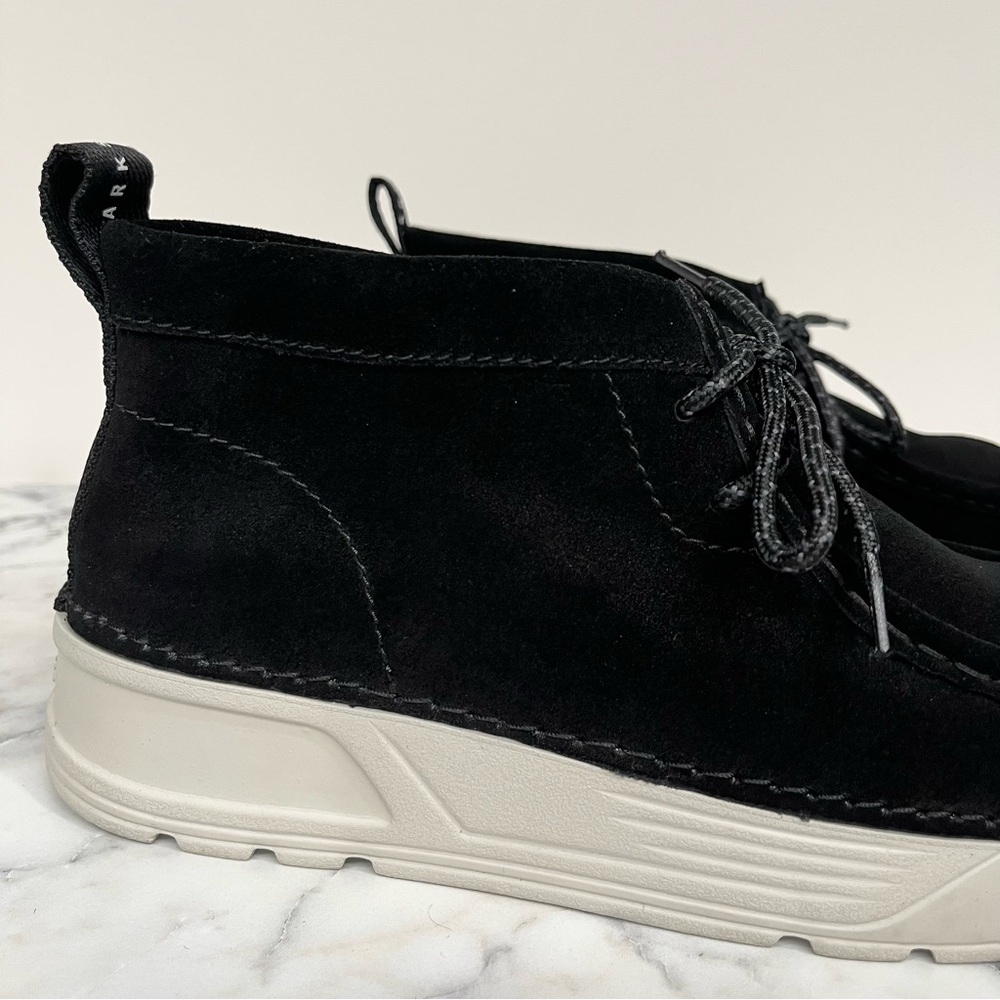CLARKS Origin Wallabee Shoes Women’s Black Suede Lace Up Chukka Ankle Boots 9.5 - Picture 2 of 11